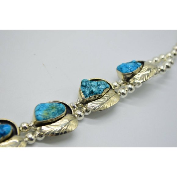 Sleeping Beauty Blue Turquoise Navajo Mexican Silv - Picture 9 of 11